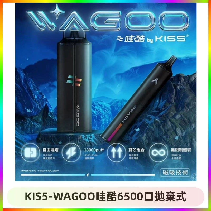 KIS5-WAGOO哇酷6500口拋棄式 KIS5WAGOO哇酷6500口拋棄式 | 自由混搭雙口味 | 雙芯組合