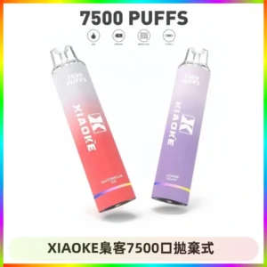 XIAOKE梟客7500Puffs跑馬燈拋棄式電子煙 可發光一次性